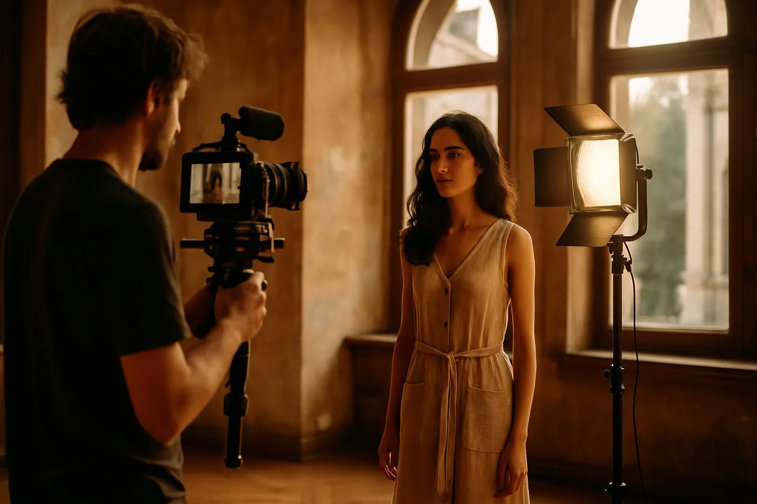 Filmagem moda sustentável em espaços culturais: roteiro e luz
