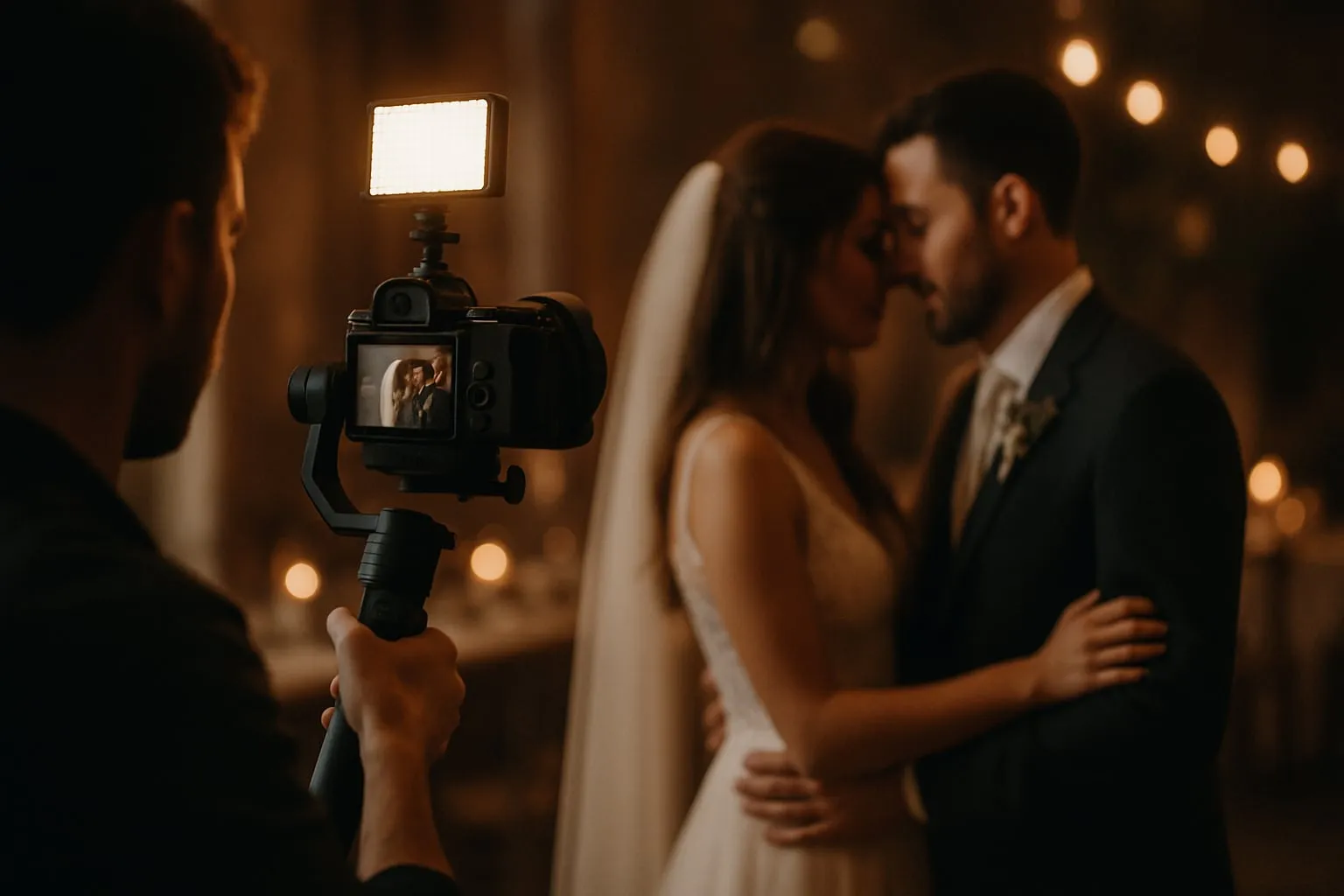 Como gravar vídeo cinematográfico de casamento com pouca luz