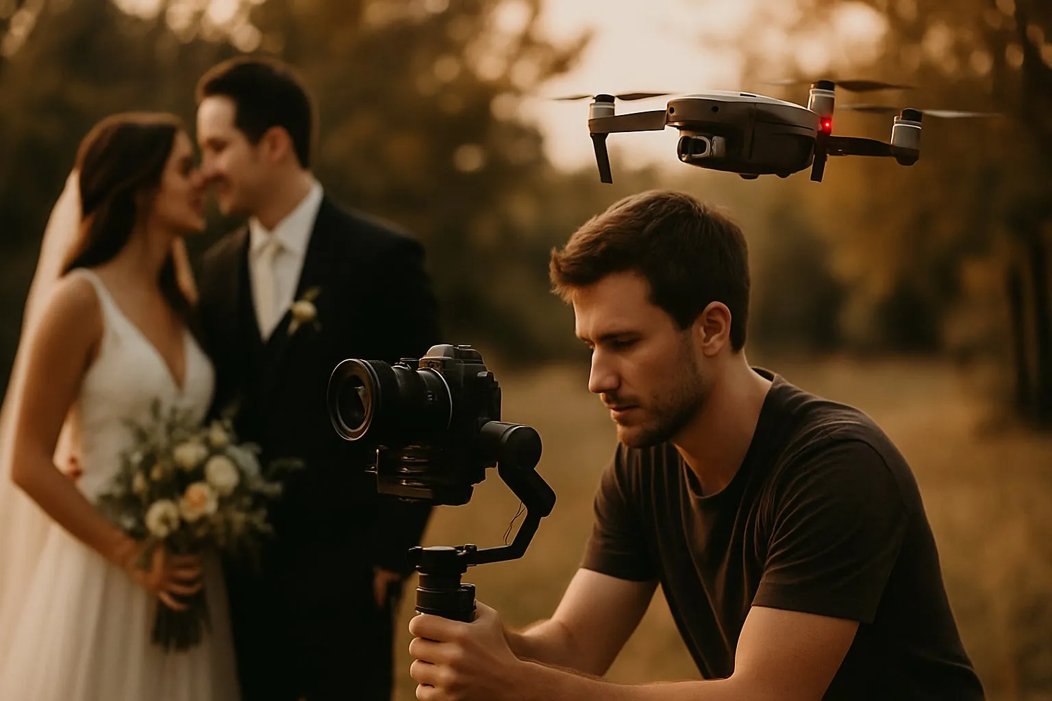 5 planos de drone que transformam vídeos de casamento