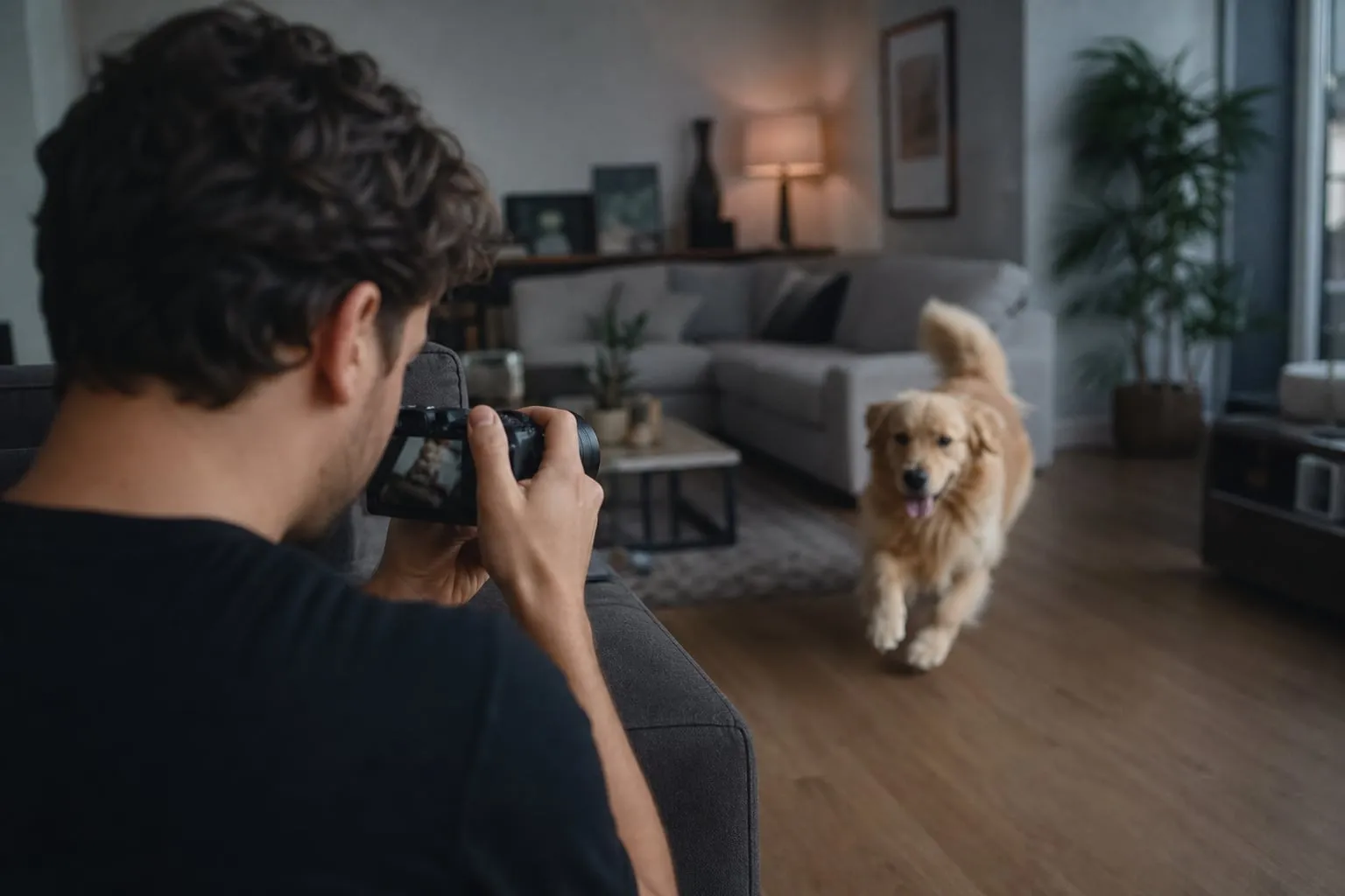 Como fotografar cachorro em movimento dentro de casa