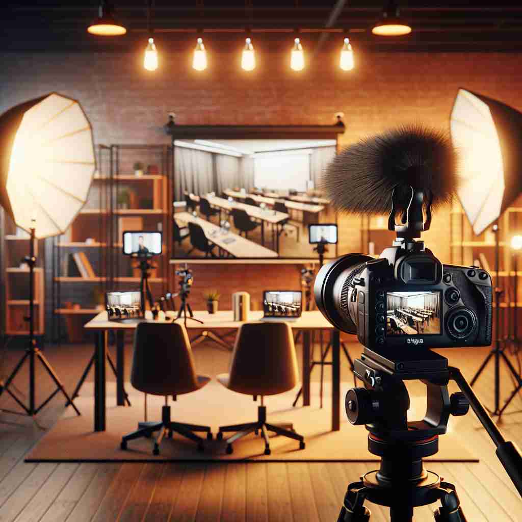 An image illustrating Como Gravar Vídeos para Cursos Online com Qualidade